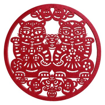 【虎發虎旺】招財虎毛氈春聯掛飾