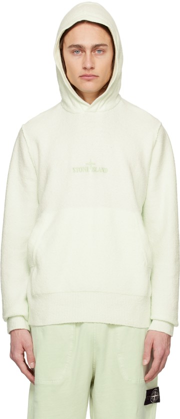 Stone Island 绿色刺绣连帽衫