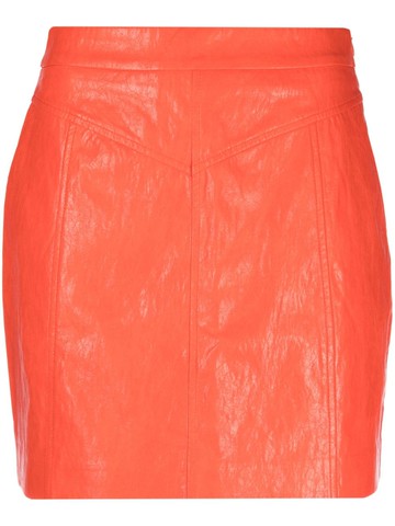 Lala Berlin - Skyla miniskirt - women - Viscose/Polyester/Cotton/Metallic Fibre/Viscose - S - Orange