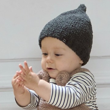 petit main 品牌旗艦店 棉花糖尖頂毛帽 【日本直接出貨】