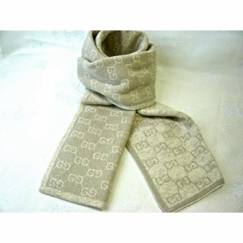 【GUCCI】カシミア100% リバーシブルマフラー GUCCI】カシミア100% リバーシブルマフラー