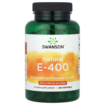 Swanson Vitamins, 維生素 E，400 國際單位，250 粒軟凝膠