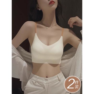 無痕無扣美背外擴內衣新款2022女小胸聚攏顯大背心式一體運動文胸