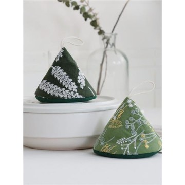 日系刺繡布藝微波爐烤箱鍋帽森系加厚防燙家用烘培廚房可愛鍋抓手