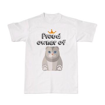 貓奴 T 恤 - 蘇格蘭摺耳貓