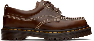 Dr. Martens 棕色 Lowell Leather Moc Toe 德比鞋