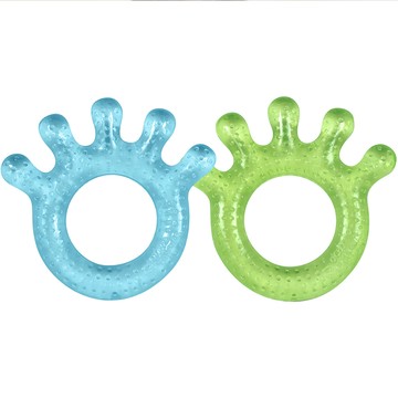 美國 green sprouts 小綠芽 - 冰鎮冷凍型按摩/舒緩疼痛固齒器2入組-藍綠組