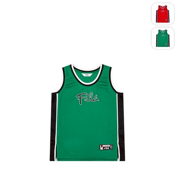 【FILA】KIDS 孩童款 針織背心-綠色 1TKY-4428-GN