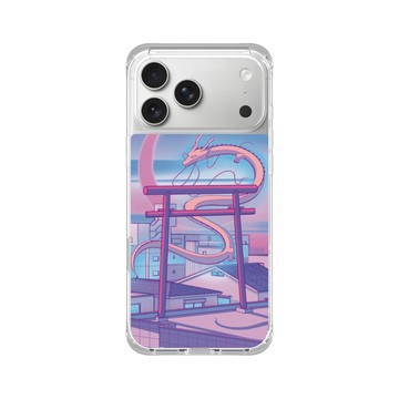 iPhone 17 Pro Max ClearX (MagSafe 兼容) 晶透白 - Denise Rashidi (Surudenise) - Pastel Dragon 粉彩世界の龍
