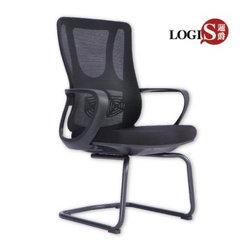 LOGIS邏爵-黑翼弓形腳辦公椅 電腦椅 事務椅 接待椅【S28V】
