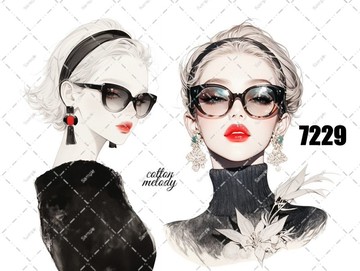 原創貼紙 no.7229 人物貼紙 原創貼紙 女孩貼紙 原創人物貼紙