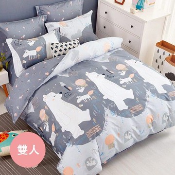 Pure One - 極致純棉寢具組-北極熊-雙人四件式床包被套組