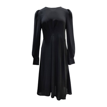 TOORDER黑色古典泡泡長袖洋裝