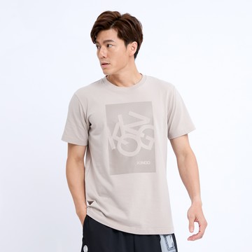 KINGO男款｜灰卡其印花T恤 411115