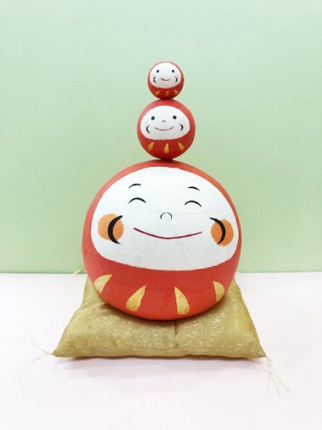 【震撼精品百貨】招財貓_招き猫~多福擺飾-堆疊三層-紅#64940