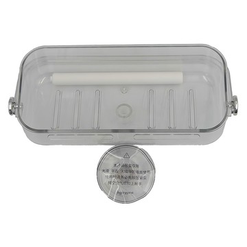 apex Innovation 多功能吸盤調節水槽瀝水收納架 PET材質 尺寸21.5*12.3*19.6公分  1層  透明  1個