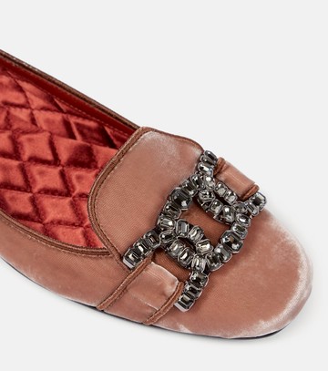 Tod's Kate embellished velvet ballet flats