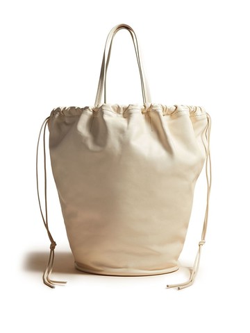 KHAITE - The Medium Osa drawstring tote - women - CALFSKIN/Fabric - One Size - White