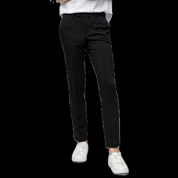 CARET 男款直筒彈力休閒褲 隱形鬆緊帶設計 舒適不緊勒  28  黑色