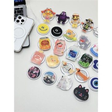 BIACKPINK氣囊磁吸支架適用magsafe通用磁吸手機殼卡通可伸縮創意