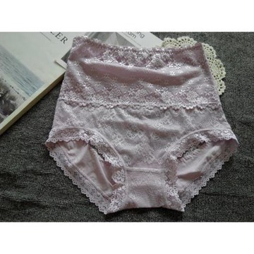 外貿原單女士收腹提臀純棉內褲高腰包臀無痕蕾絲性感鏤空束腰瘦身
