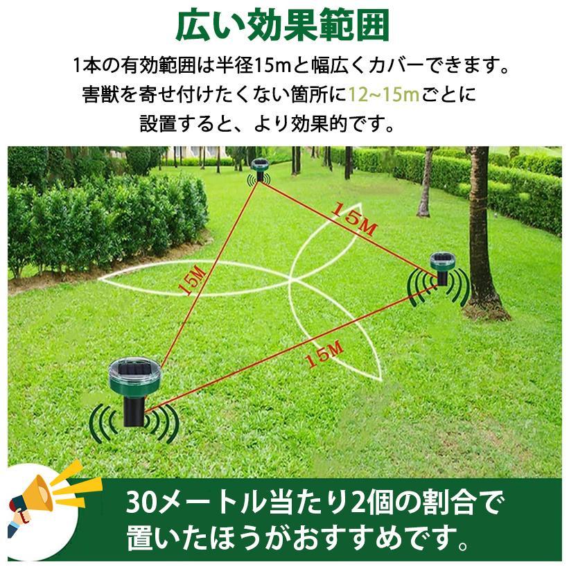 モグラ撃退器 超音波 ソーラー式 モグラ 退治 動物撃退器 防獣グッズ ネズミ 2023最新 IP65防水 防塵 電磁波 静音 省エネ 安全 無害 無副作用