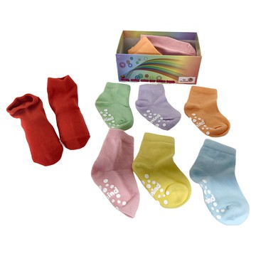 Familidoo 法米多 BBMIND 兒童款寶寶襪禮盒 (薄) 72%棉  4~12個月  彩虹混色