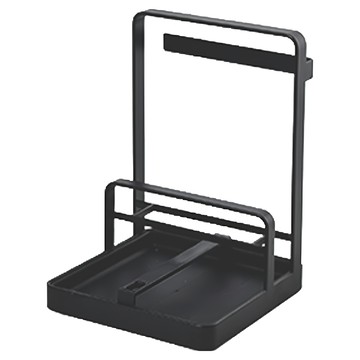 Homely Zakka日式簡約鐵藝多功能立式收納架 鍋蓋架 湯勺架 廚房收納  黑色  1個