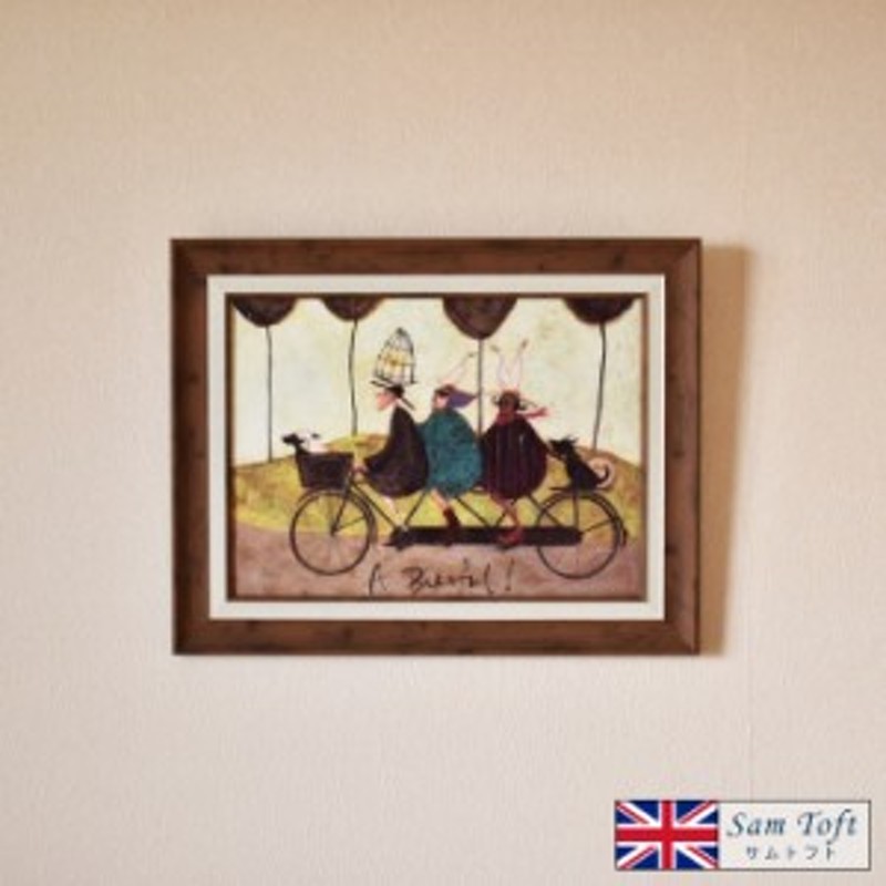 絵画 インテリア 額入り サムトフト Sam Toft 油絵 特殊ゲル加工アート Bikeful 約37 5 47 5cm イギリス バイクフル 通販 Lineポイント最大1 0 Get Lineショッピング