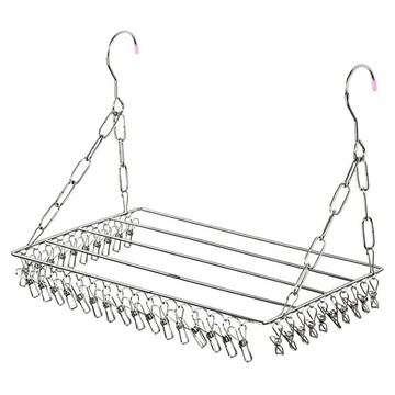 收納王妃 陽台襪架36夾  40 x 25cm  不鏽鋼色