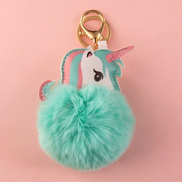 獨角獸鑰匙扣書包掛件毛絨公仔創意個性汽車可愛女鏈圈環玩偶掛飾