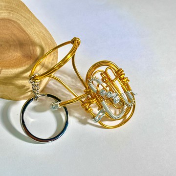 Wire lover 活塞式低音號 鋁線樂器鑰匙圈 Piston tuba