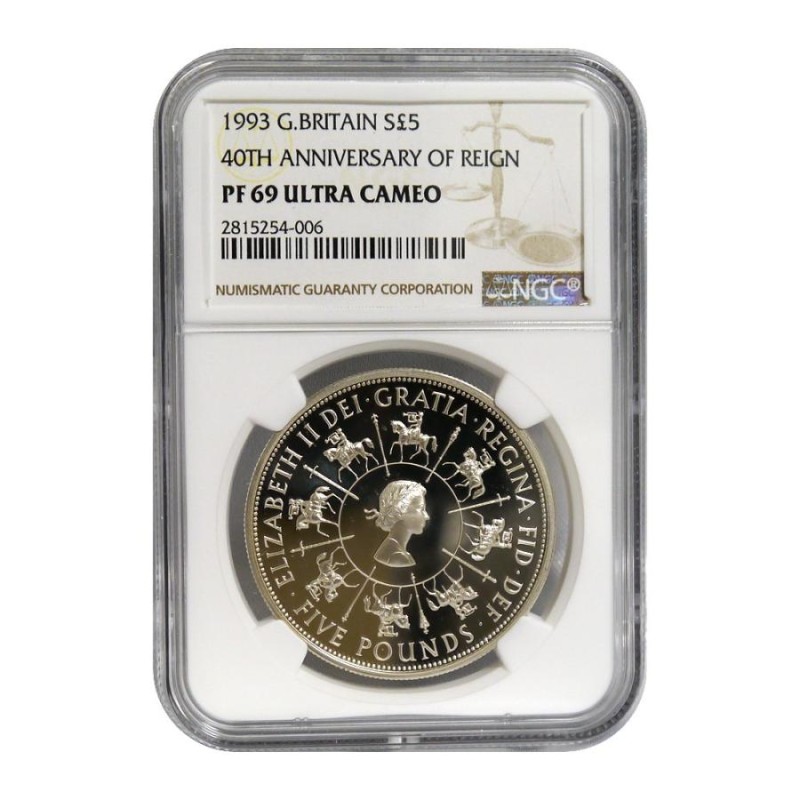 1993年 イギリス 5ポンド 銀貨 40周年記念　ウルトラカメオ 1993年 イギリス 5ポンド 銀貨 40周年記念 ウルトラカメオ 1993