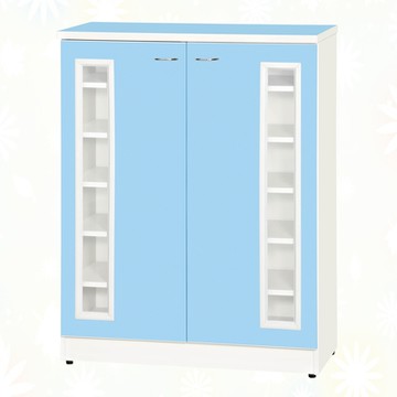 文創集 南亞塑鋼 卡茲多彩2.7尺雙開門鞋櫃(三色可選)-81.4x36.5x103.5cm免組