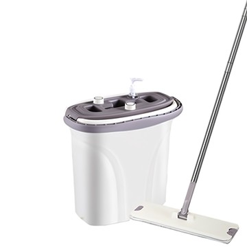 奇麗屋 髒淨分離式拖把組  蓄水分隔槽  淨水獨立槽  髒水導流槽  360度轉頭  2.6kg  1組