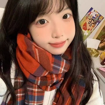 新年禮物 冬季格子圍巾圍脖新款百搭氛圍學生保暖ins情侶披肩學院風潮 2026