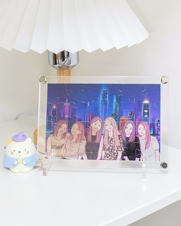 【客製透明拼圖】似顏繪 閏蜜 禮物 擺設 PUZZLE ⋯亞克力⋯