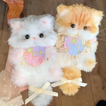 特價💡兔毛扭扭棒小貓高顔值手工編織diy小狗材料包萌寵小動物毛絨玩偶手工毛綫材料包 鈎針材料包 手作玩偶diy毛綫