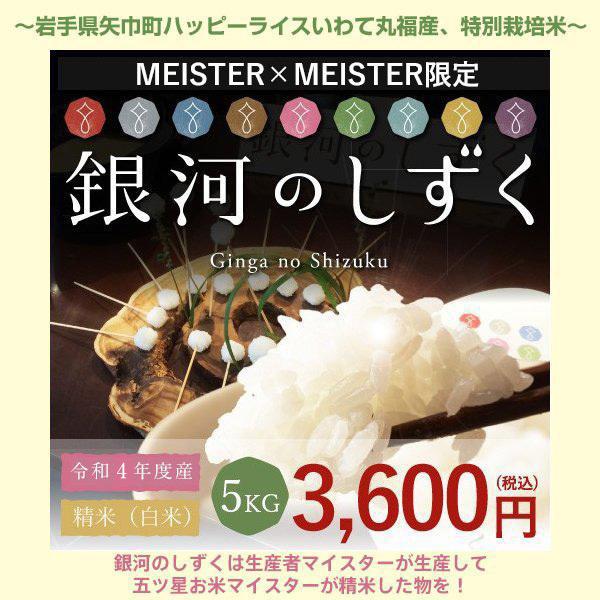 新米 お米 令和５年産 続々登場する新銘柄ブームの決定版  岩手県産 銀河のしずく 5KG