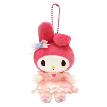 小禮堂 【限購排單不保單】Sanrio 三麗鷗 美樂蒂 絨毛玩偶吊飾 (單垂耳粉圍裙 變裝50週年)