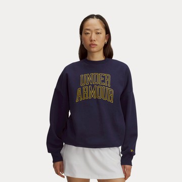 UA 女 Rival Flc OS Varsity 長袖大學T-人氣新品