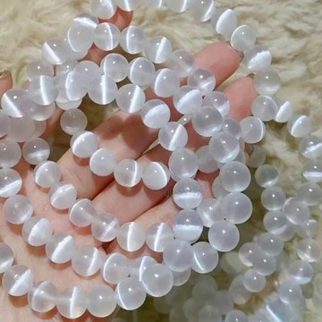 【幻彩水晶手作坊】透石膏手串 彩透石膏手串 彩透石膏手鍊 療癒之石 手鏈 手串