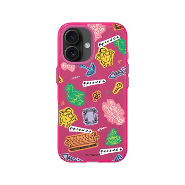 iPhone 16 Clear 粉漾桃 - Friends - 六人行拼貼