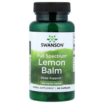 Swanson Vitamins, 多面®，檸檬香蜂草，500 毫克，60 粒膠囊
