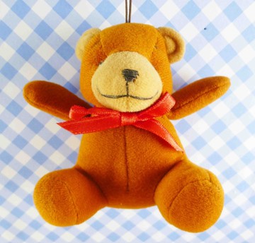 【震撼精品百貨】日本精品百貨~絨毛玩偶-熊絨毛-領結紅