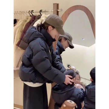 連帽加厚羽絨服女短款2025冬季新款小個子韓版休閑百搭面包服外套