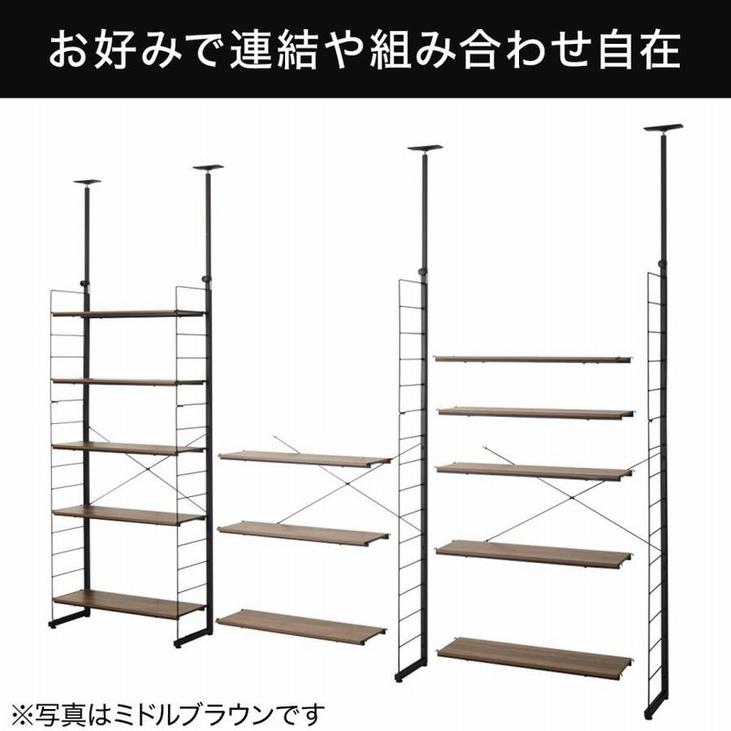 Nポルダ用追加サイドパーツ(幅80cm用WH) 棚 スチールラック