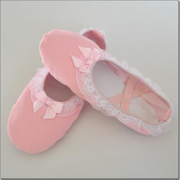 蕾絲免系帶出口品質純棉舞蹈鞋女兒童軟底鞋芭蕾鞋成人加厚練功鞋