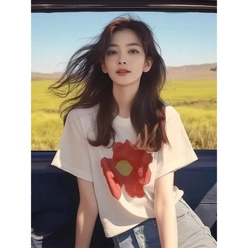 免運 夏天韓風女裝 100%純棉 寬鬆上衣 短袖t恤女 oversize 大碼短袖上衣 shirt 女生衣服 2445