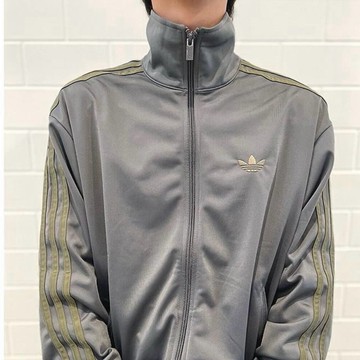 ADIDAS ORIGINALS FIREBIRD 銀灰 綠邊 運動外套 KS2212